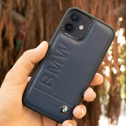 BMW ® iPhone 12 Genuine Leather Texture Case