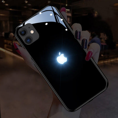 iPhone 12 LED Logo Glass Back Case