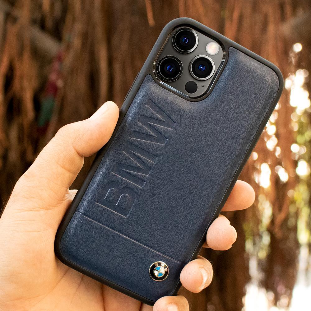 BMW ® iPhone 12 Pro Max Genuine Leather Texture Case