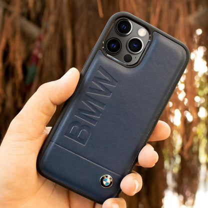 BMW ® iPhone 12 Pro Genuine Leather Texture Case