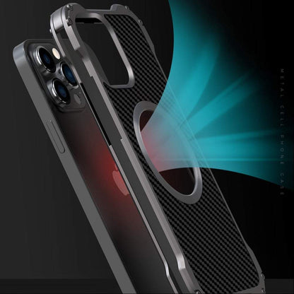 iPhone 13 Pro R-Just Aluminium Carbon Fiber Case