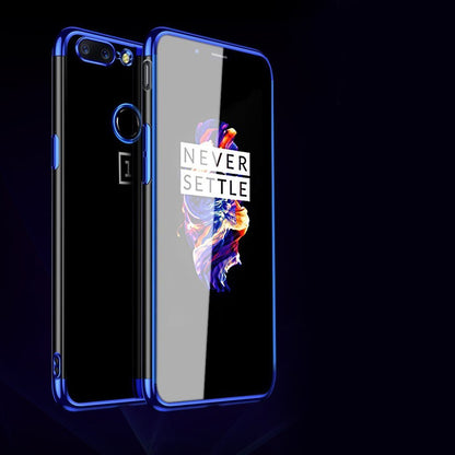 OnePlus 5T Premium Electroplating Silicone Transparent Glitter Case