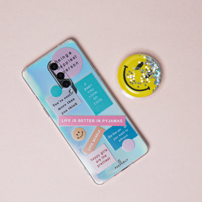 Label Phone Case with Smile Pop Socket - OnePlus