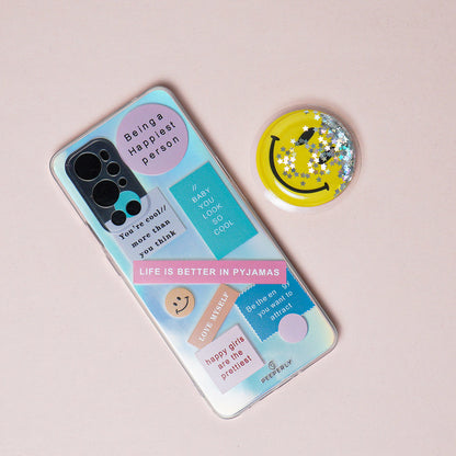 Label Phone Case with Smile Pop Socket - OnePlus