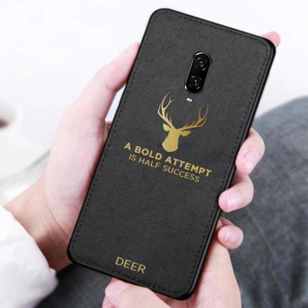 OnePlus 6T Gold Textured Deer Case