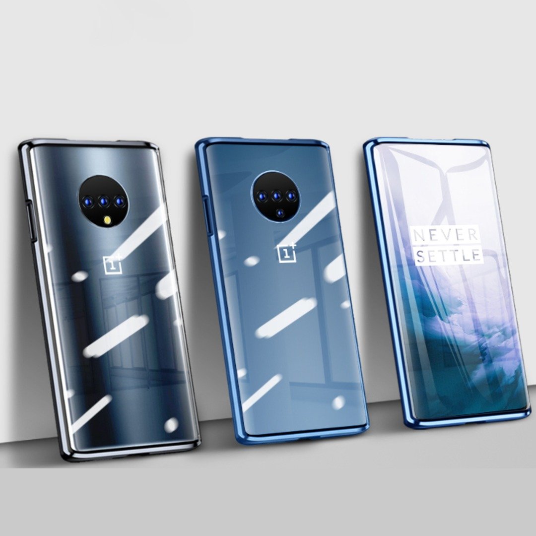 OnePlus 7T Electronic Auto-Fit (Front+ Back) Glass Magnetic Case