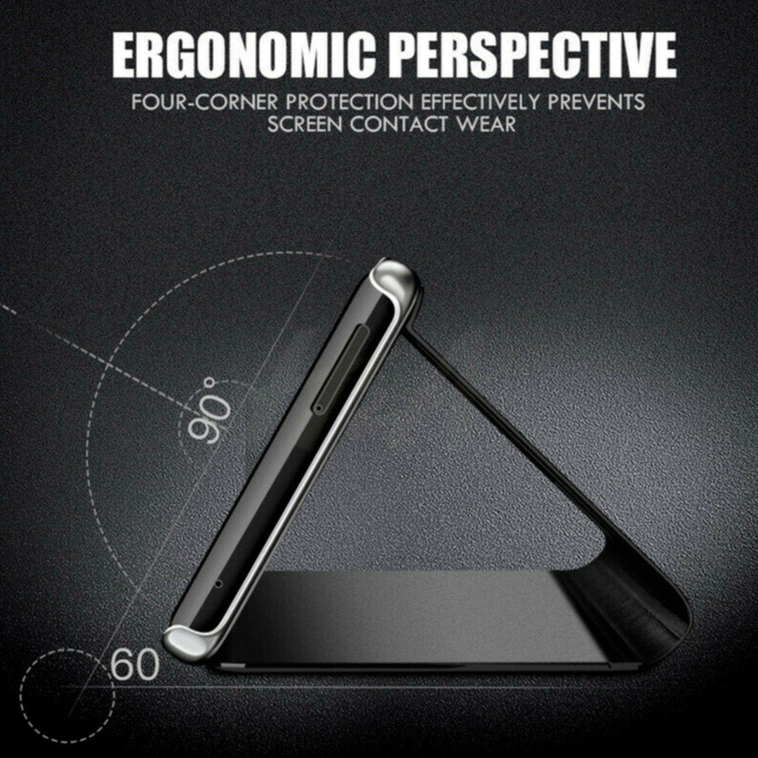 OnePlus Nord CE Mirror Clear View Flip Case [Non Sensor Working]