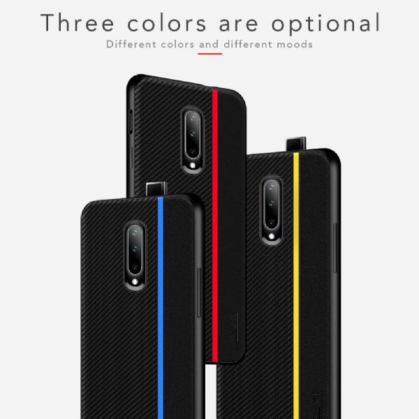 OnePlus 7 Pro Frosted Carbon Fiber PU Leather Protective Case