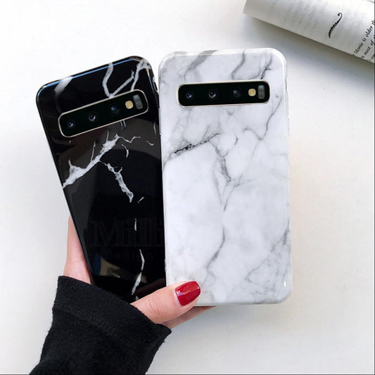 Galaxy S10 Plus Canvas Marble Texture Dazzle Gloss Case