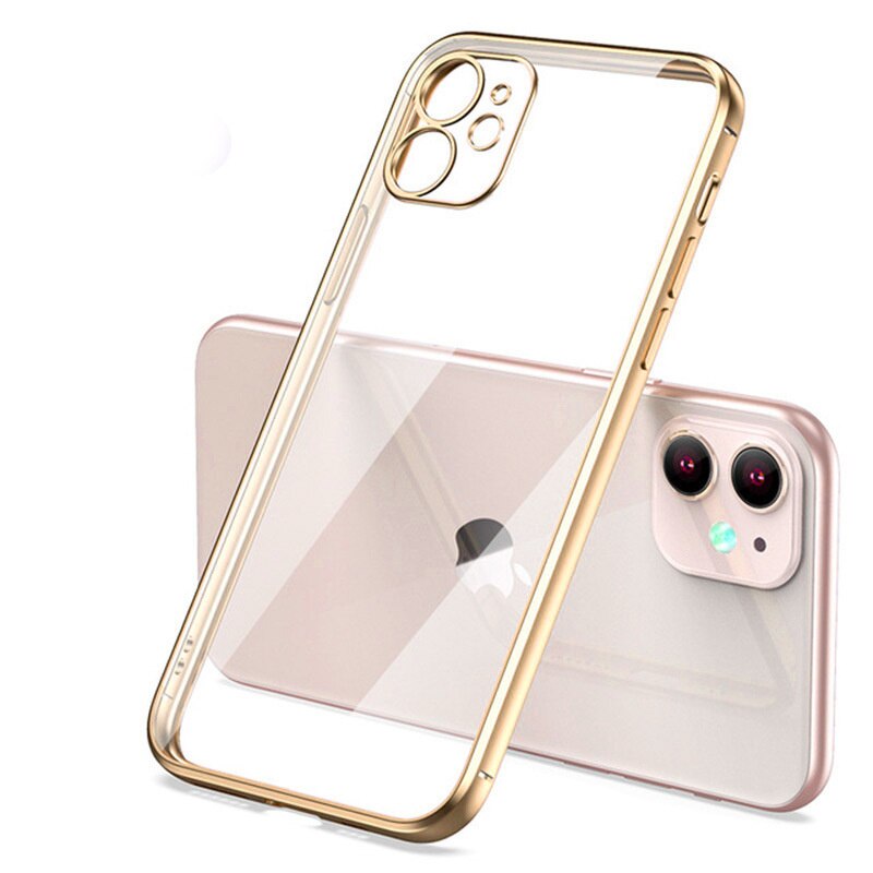 iPhone - Luxury Electroplating Clear Camera Protective Soft TPU Case